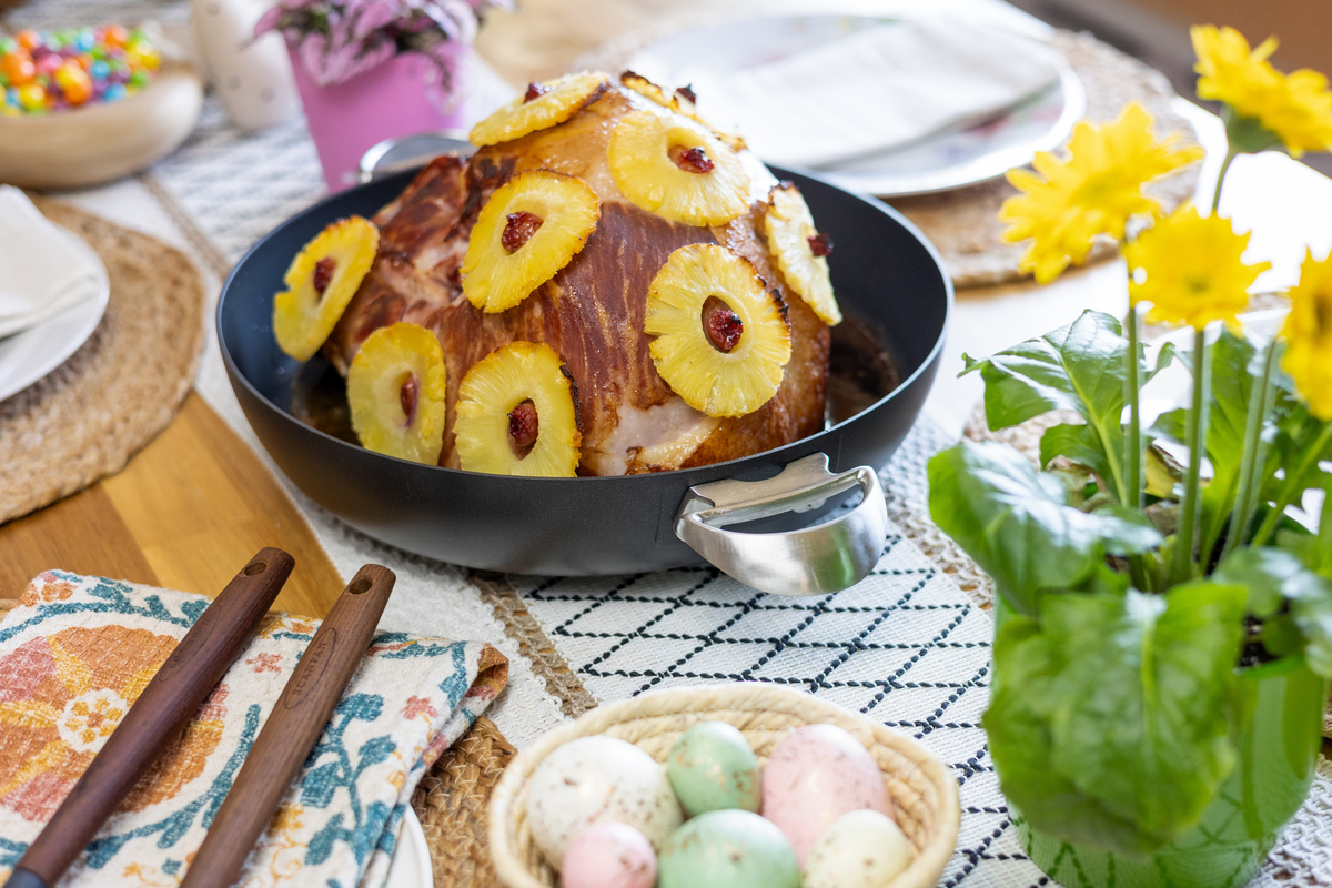 Easter Ham with Pineapple & Cherries